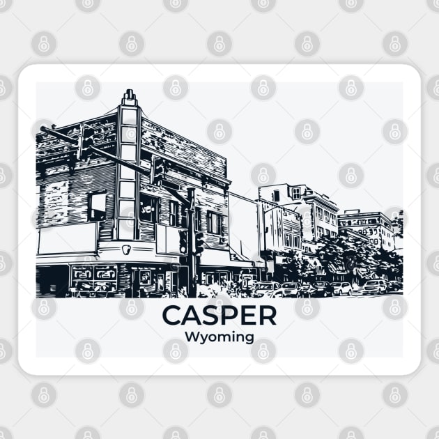 Casper - Wyoming Magnet by Lakeric